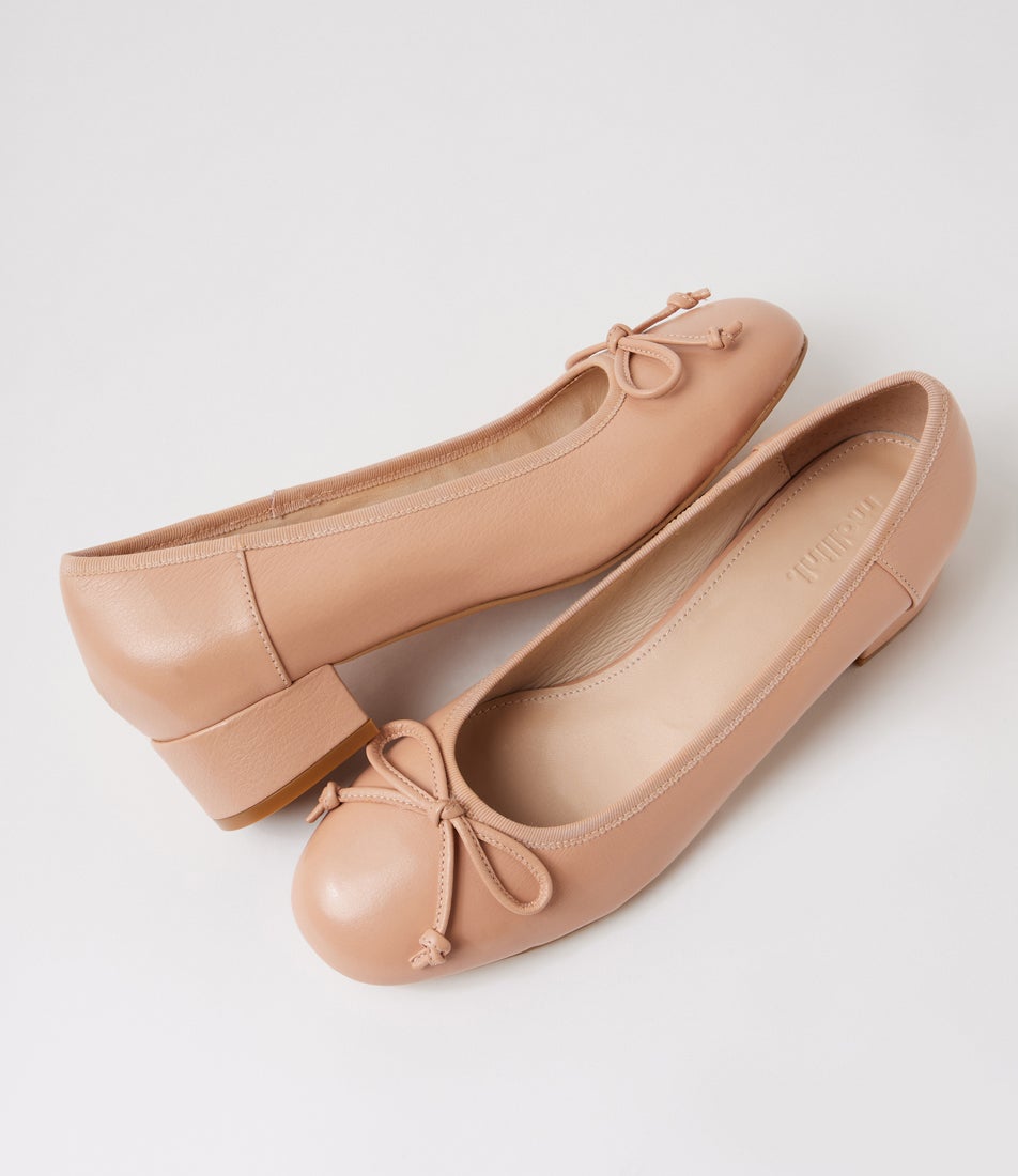 Jave Dark Nude Leather Heels Jave Dark Nude Leather Heels