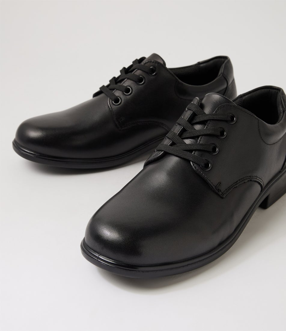 Maze Senior E Black Leather Lace Up Shoes
