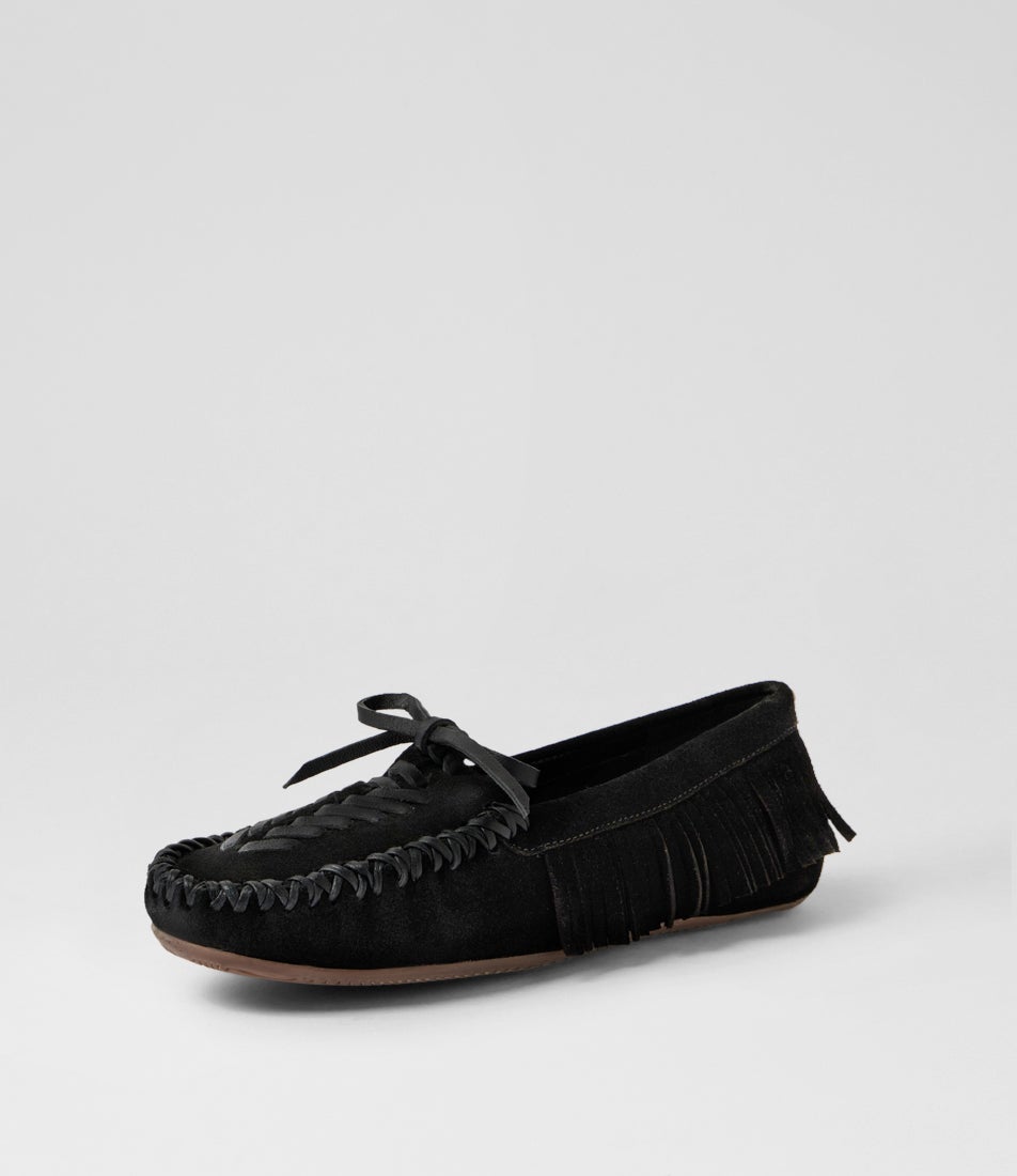 Savann-A Black Suede Loafers