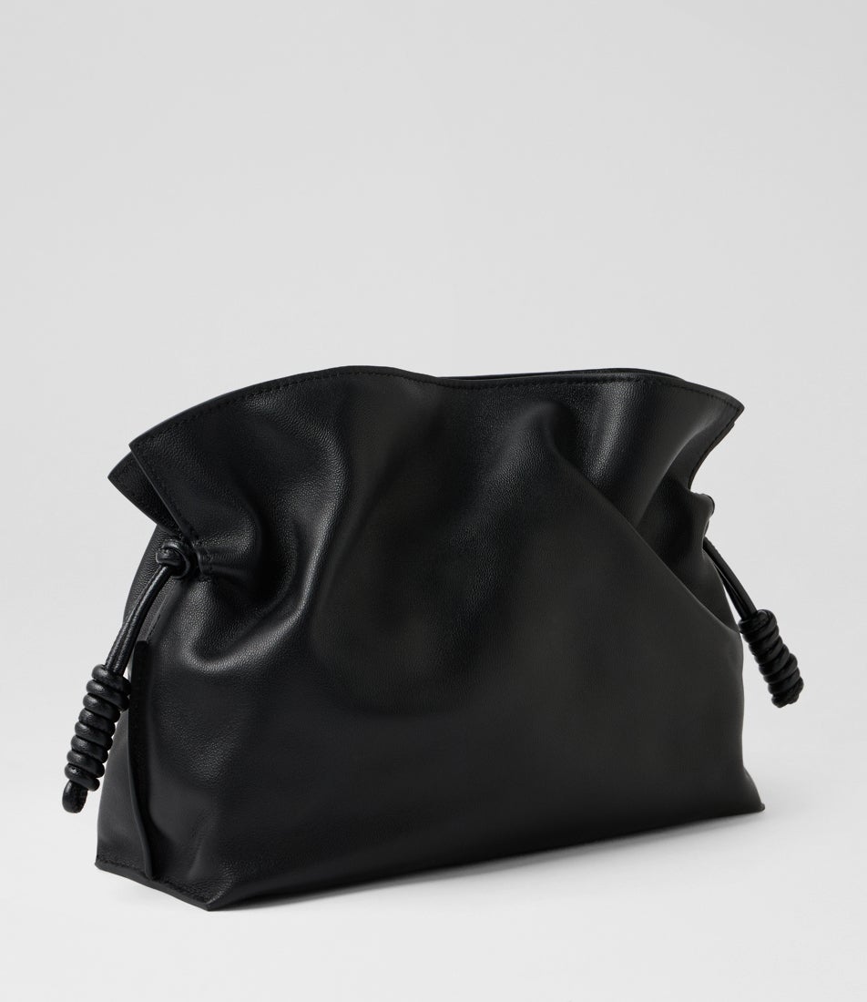 Della Black Leather Handbag