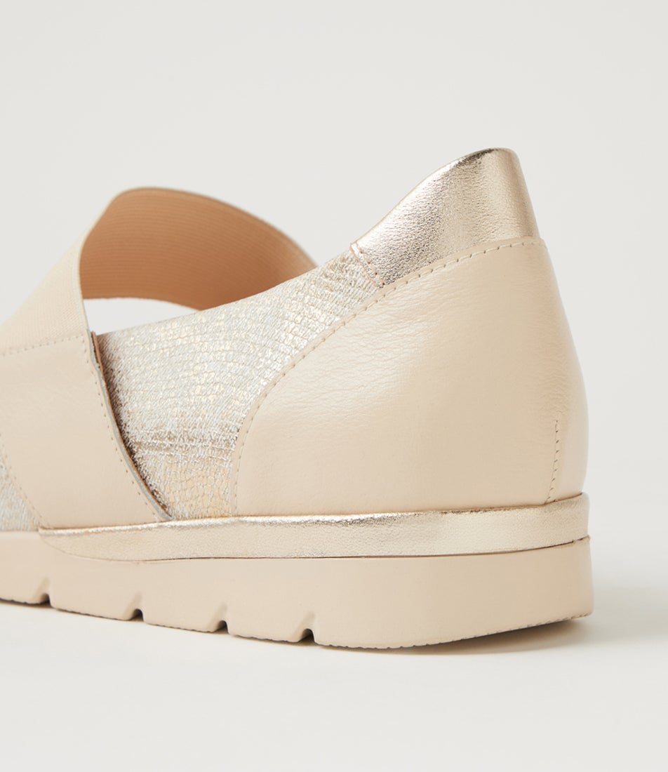 Jebba Xw Ivory Lizard Pale Gold Multi Mary Janes