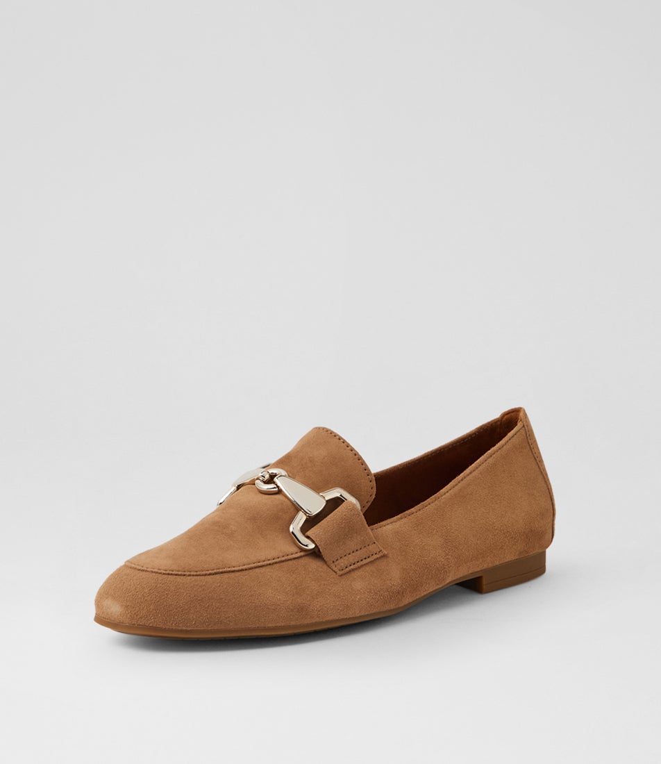 Celest Peanut Suede Loafers