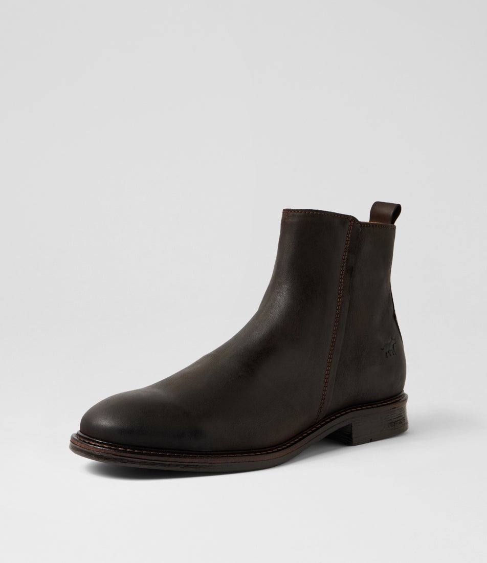 Bunbury Brown Leather Chelsea Boots