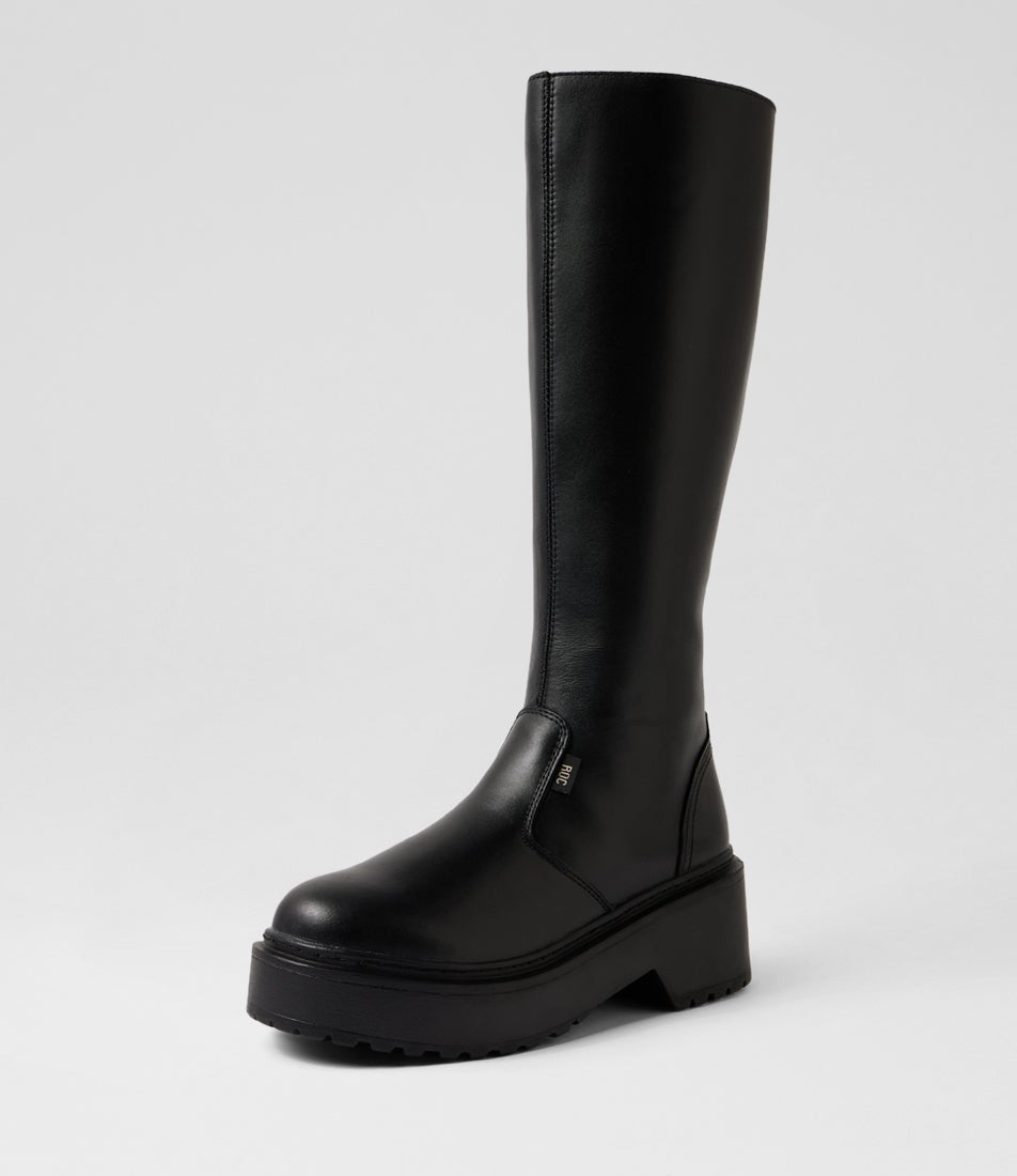 Troupe Black Leather Knee High Boots Troupe Black Leather Knee High Boots