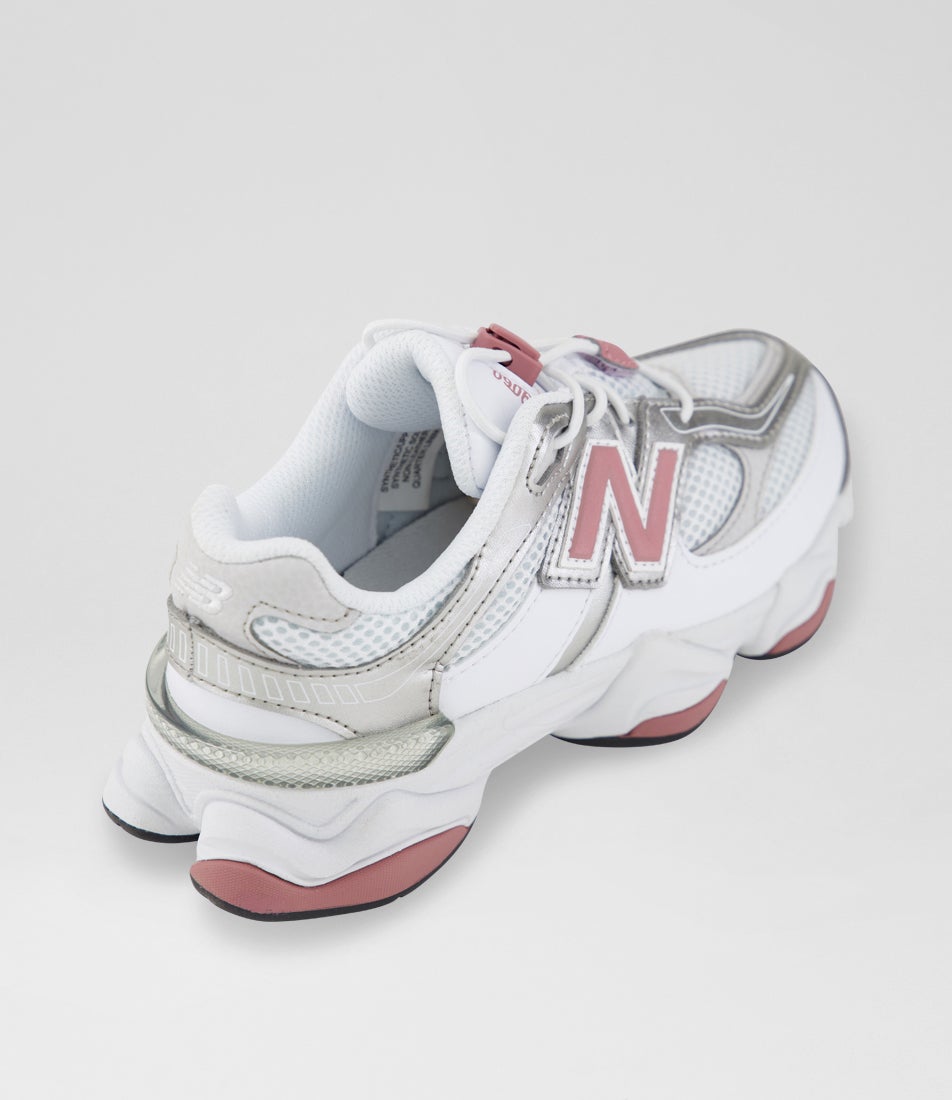 9060 Junior White Rosewood Mesh  Sneakers