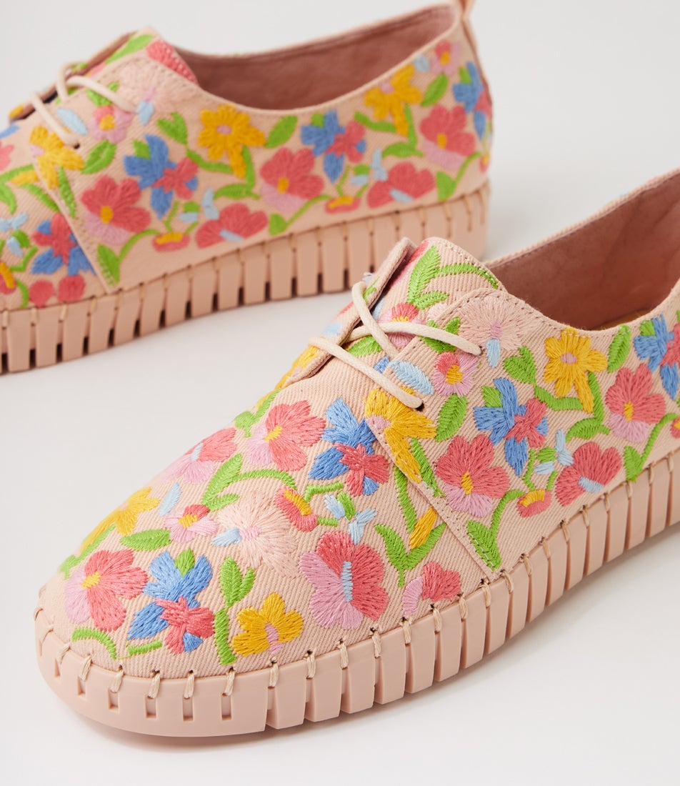 Hydee Pink Gelato Fabric Sneakers