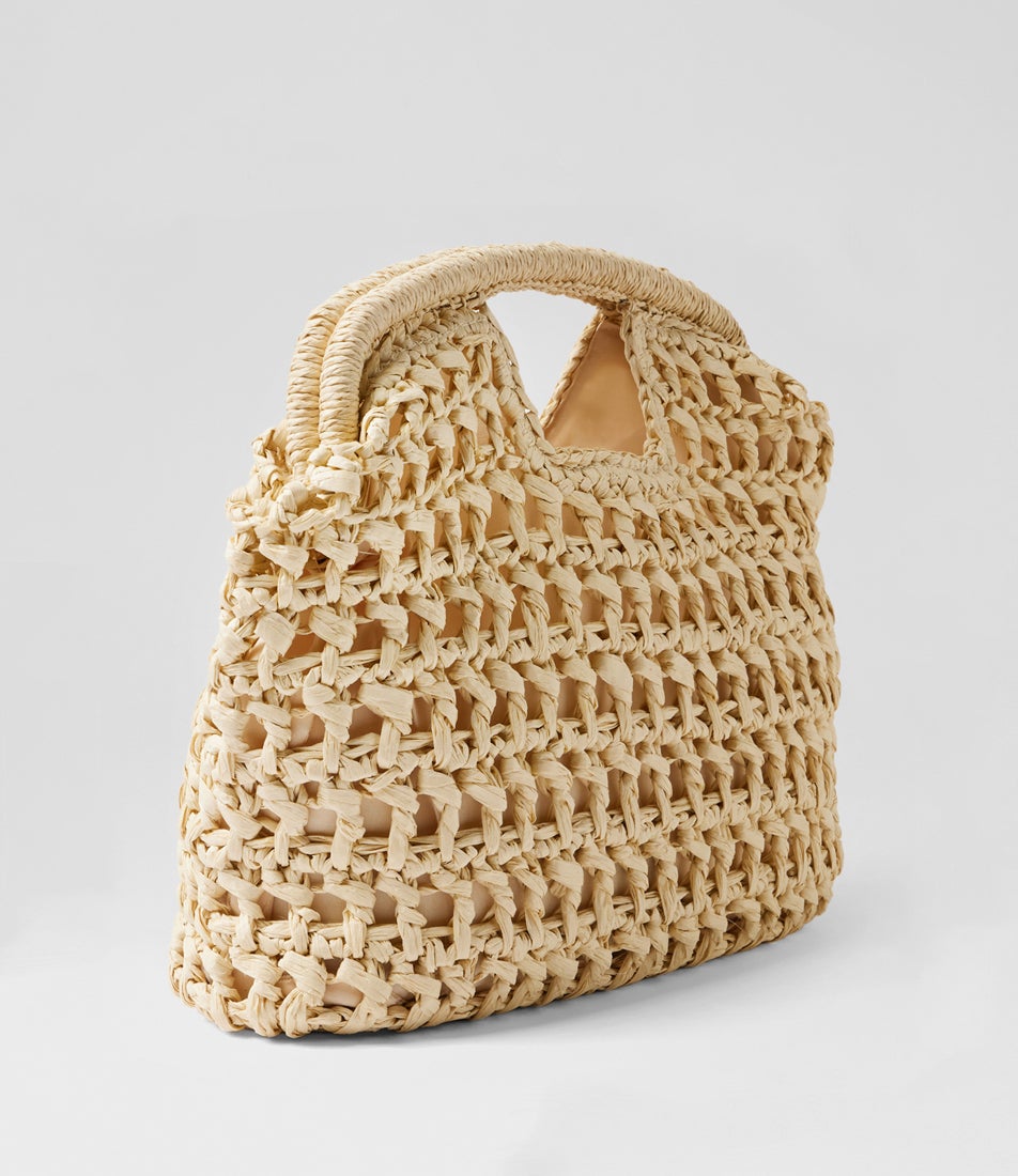 Birdie Natural Raffia Clutch