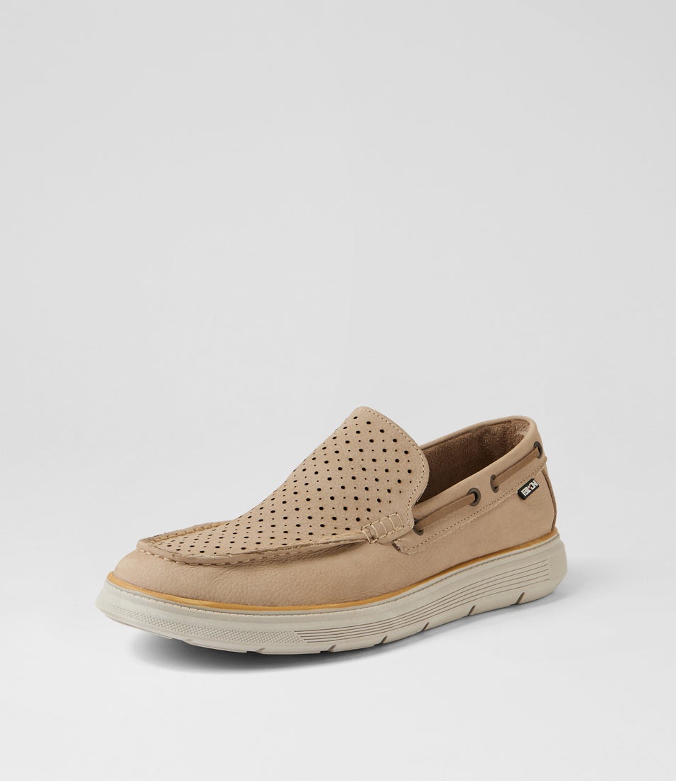 Valen Taupe Leather Loafers