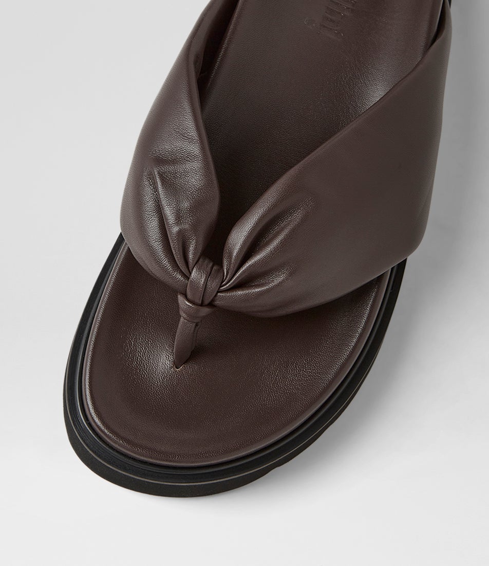 Meigh Choc Leather Thongs