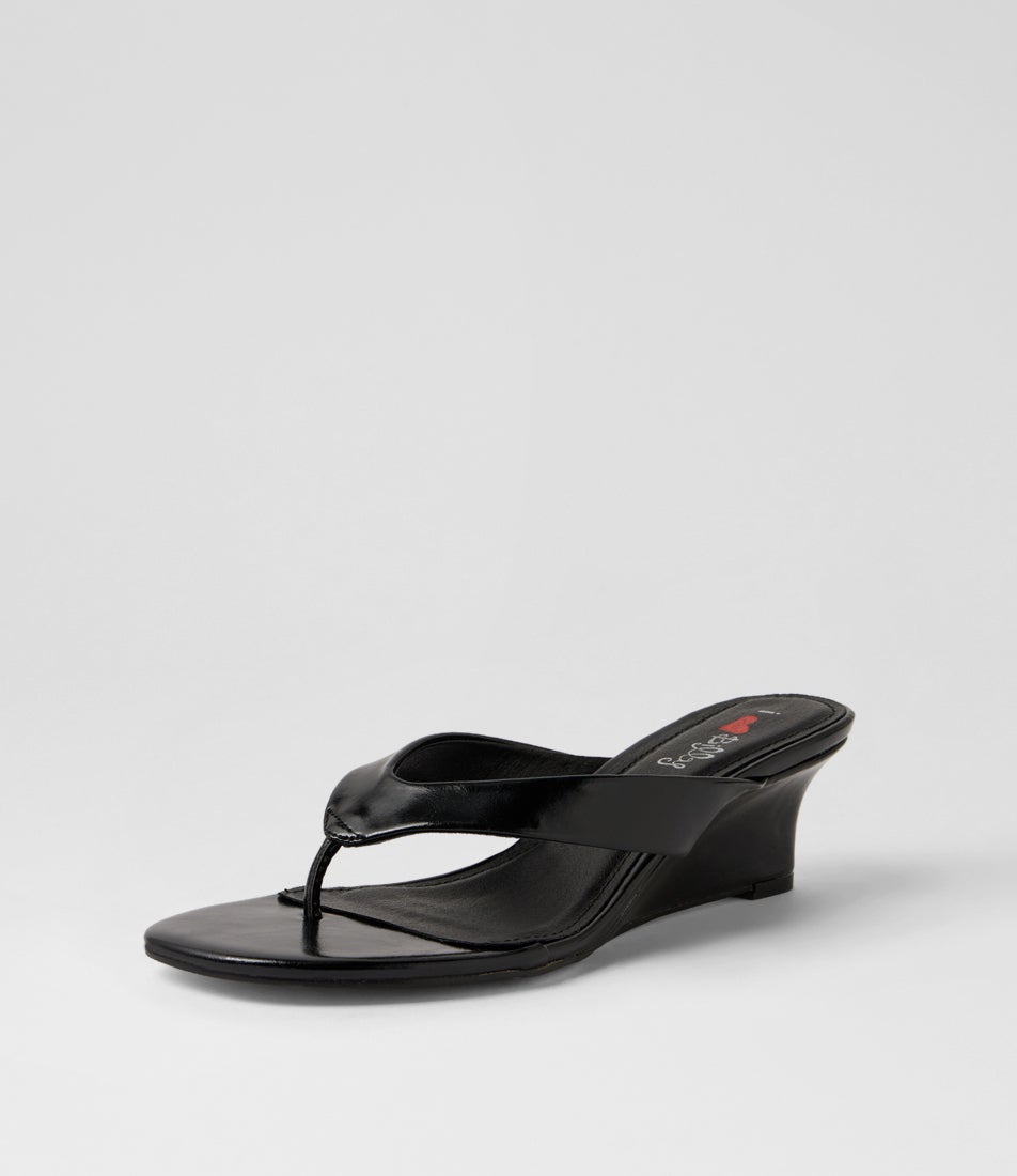 Narline Black Glaze Wedges