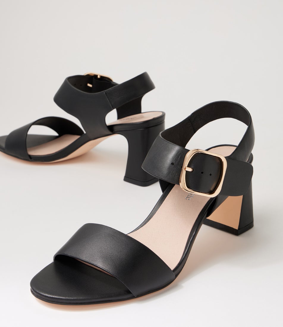 Bronwyn Black Leather Sandals