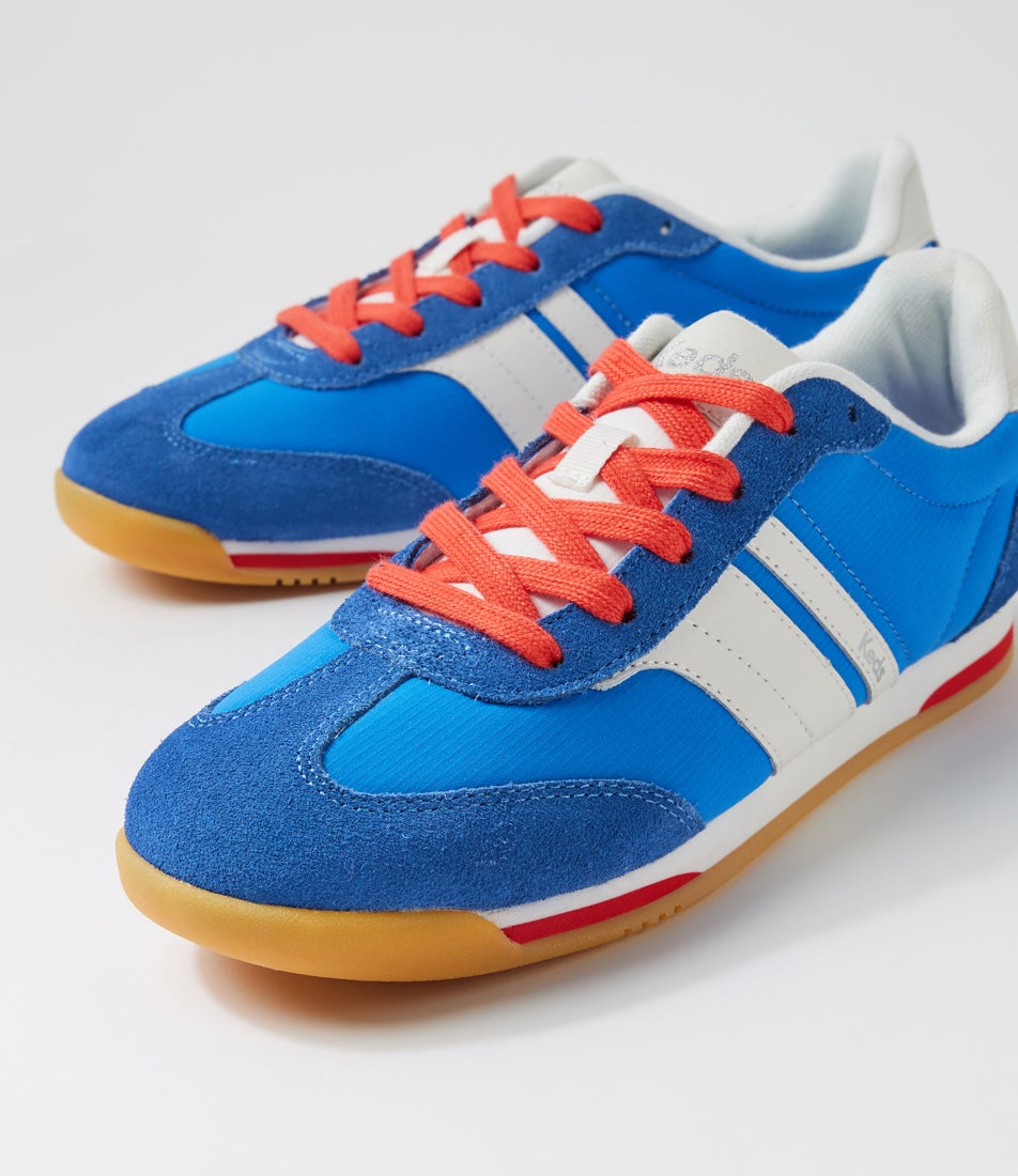 Revival Keds Blue Suede Nylon Sneakers