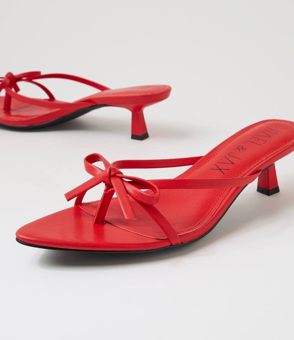 Universe Red Leather Sandals