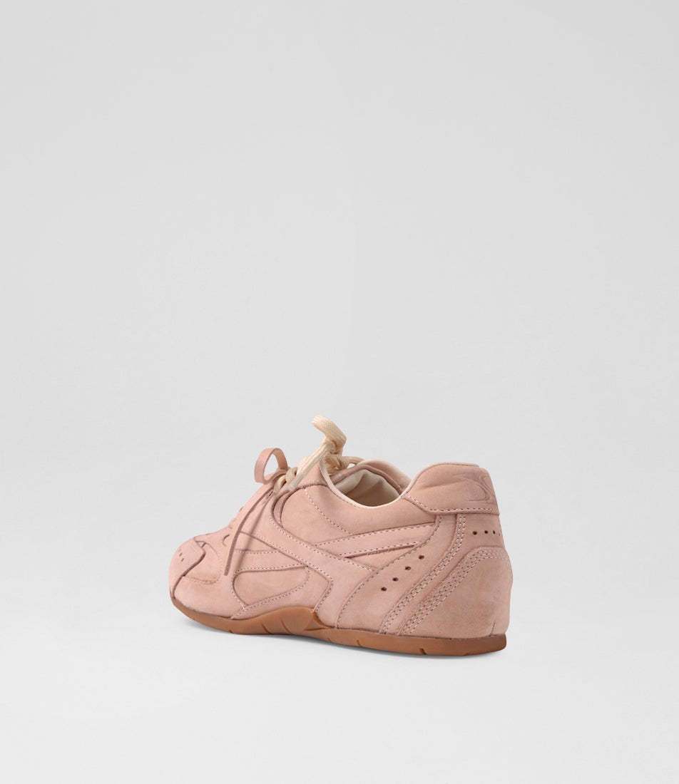 Myr Aa Blush Leather Lace Up Sneakers