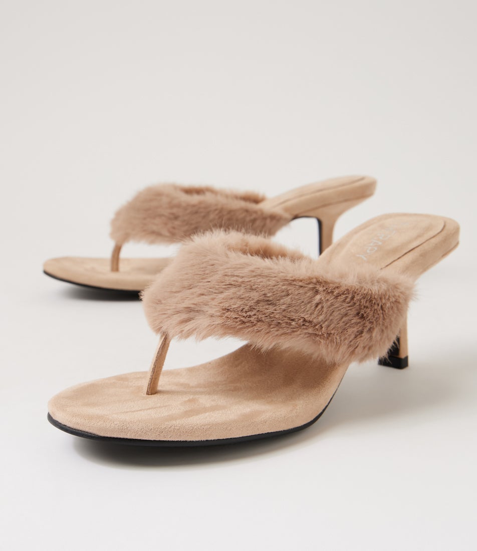 Pookie Wheat Microsuede Sandals