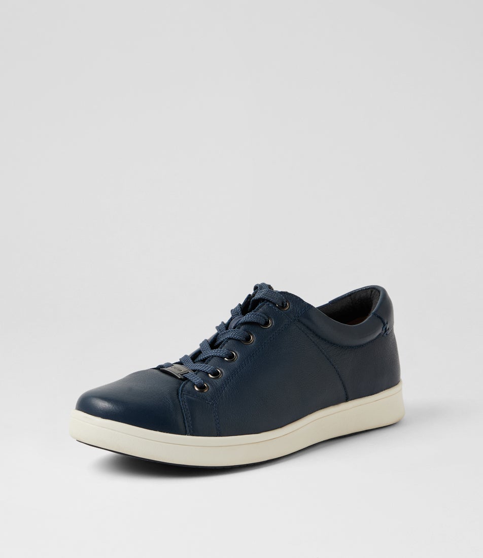 Delilah Xf Navy White Leather Sneakers