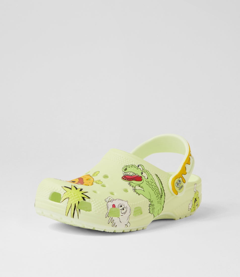 Classic Graphic Clog Junior Glow Light Croslite Flat Shoes