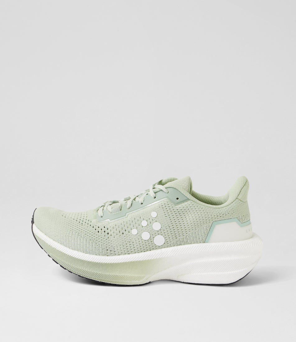 Endurance 3 W Pale Leaf Contrast White Mesh Lace Up Sneakers