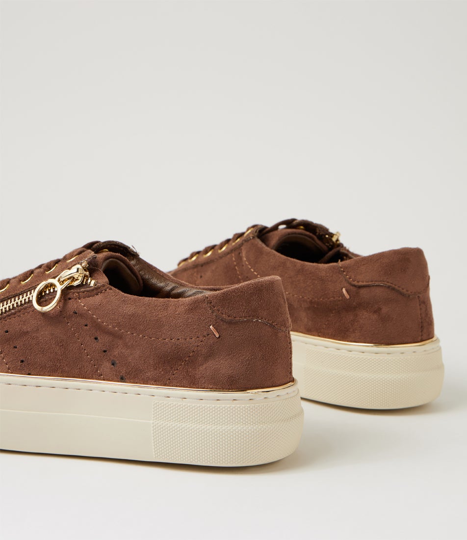 Skillex Light Choc Almond Microsuede Sneakers