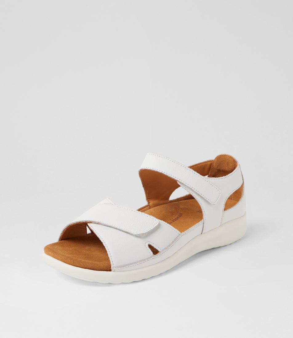 Bronn Xw White Leather Sandals