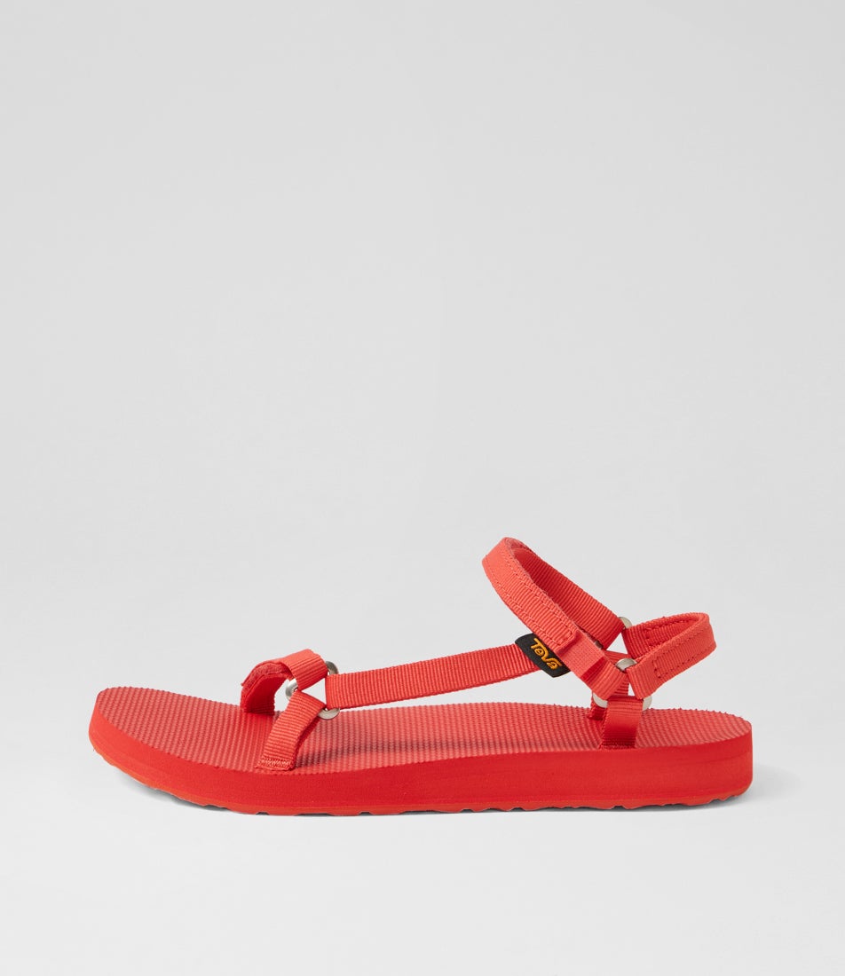 W Original Universal Slim Fiery Red Fabric Sandals