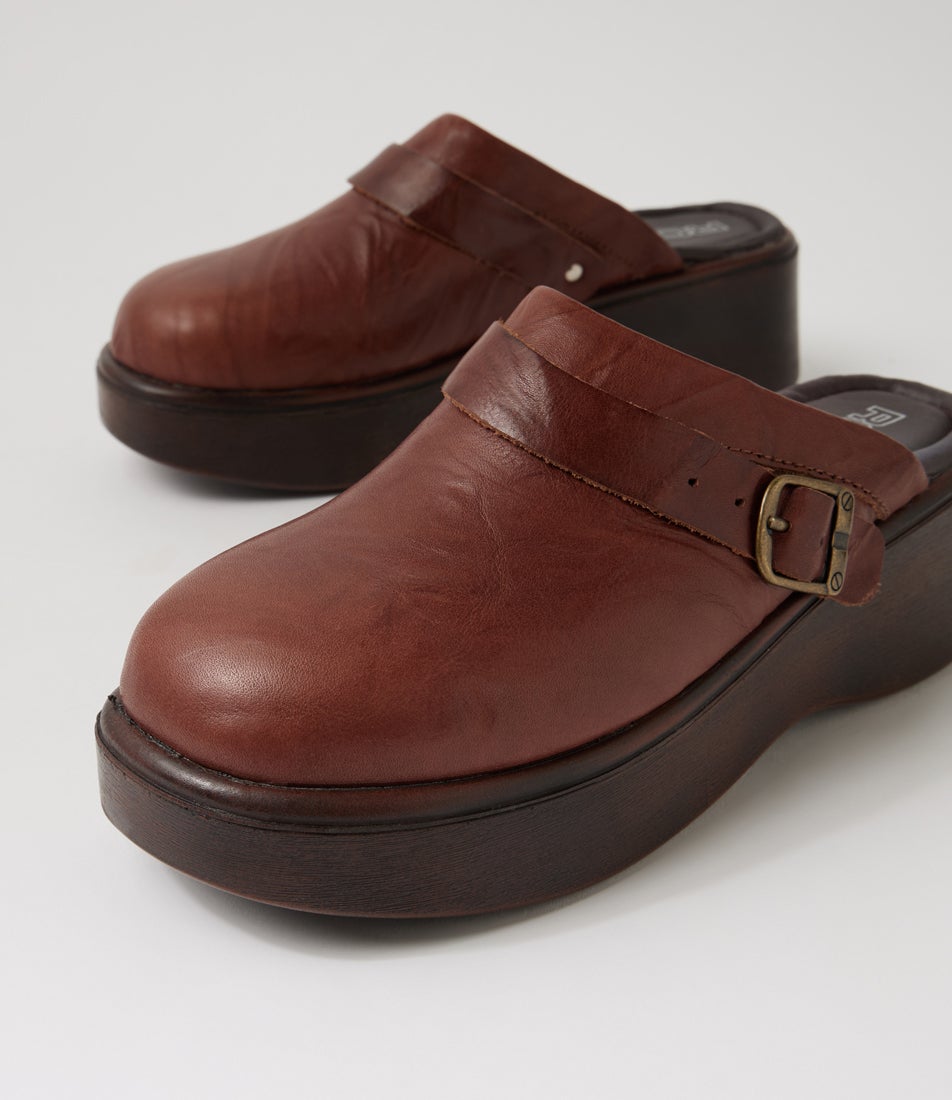 Sancho Brown Vintage Leather Mules
