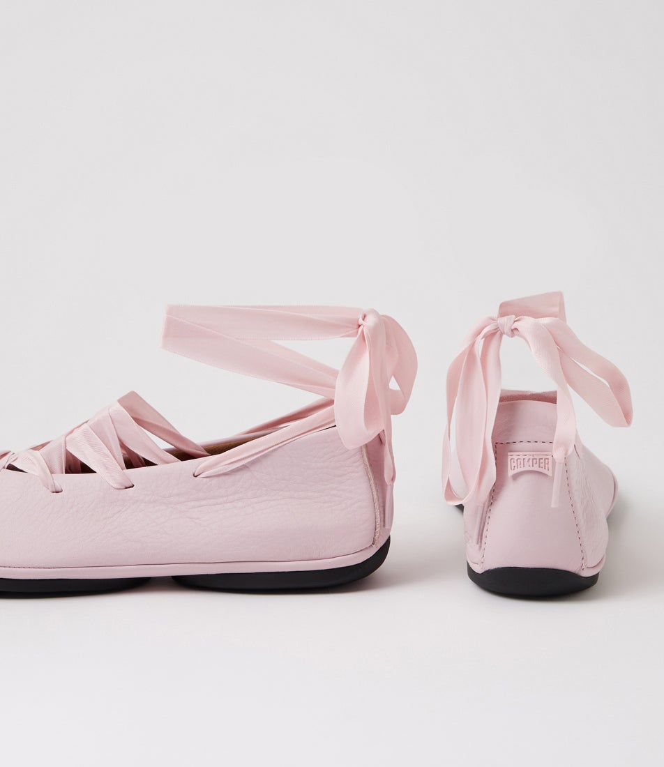 Right Nina Ballet Pink Leather Ballet Flats