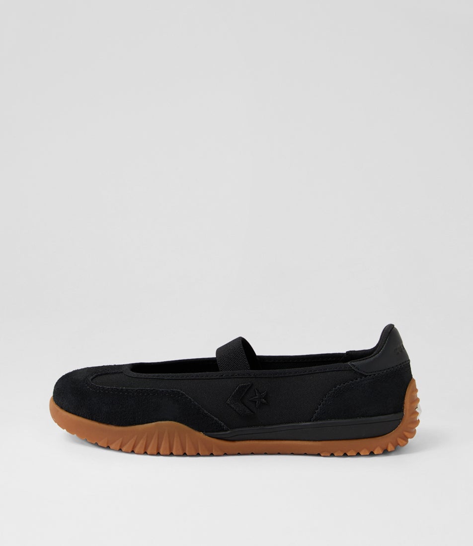 Run Star Trainer Black Canvas Ballet Flats