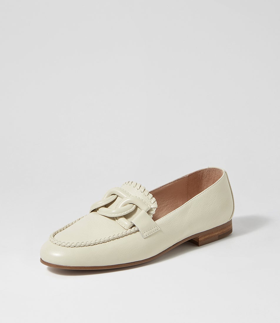Ipitomy Cream Leather Loafers