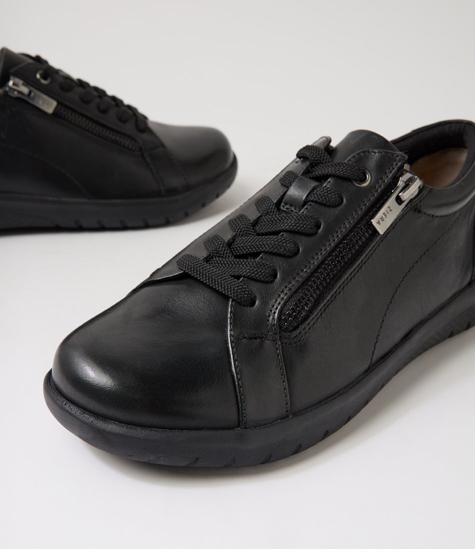 Solar Xf Black Leather Sneakers