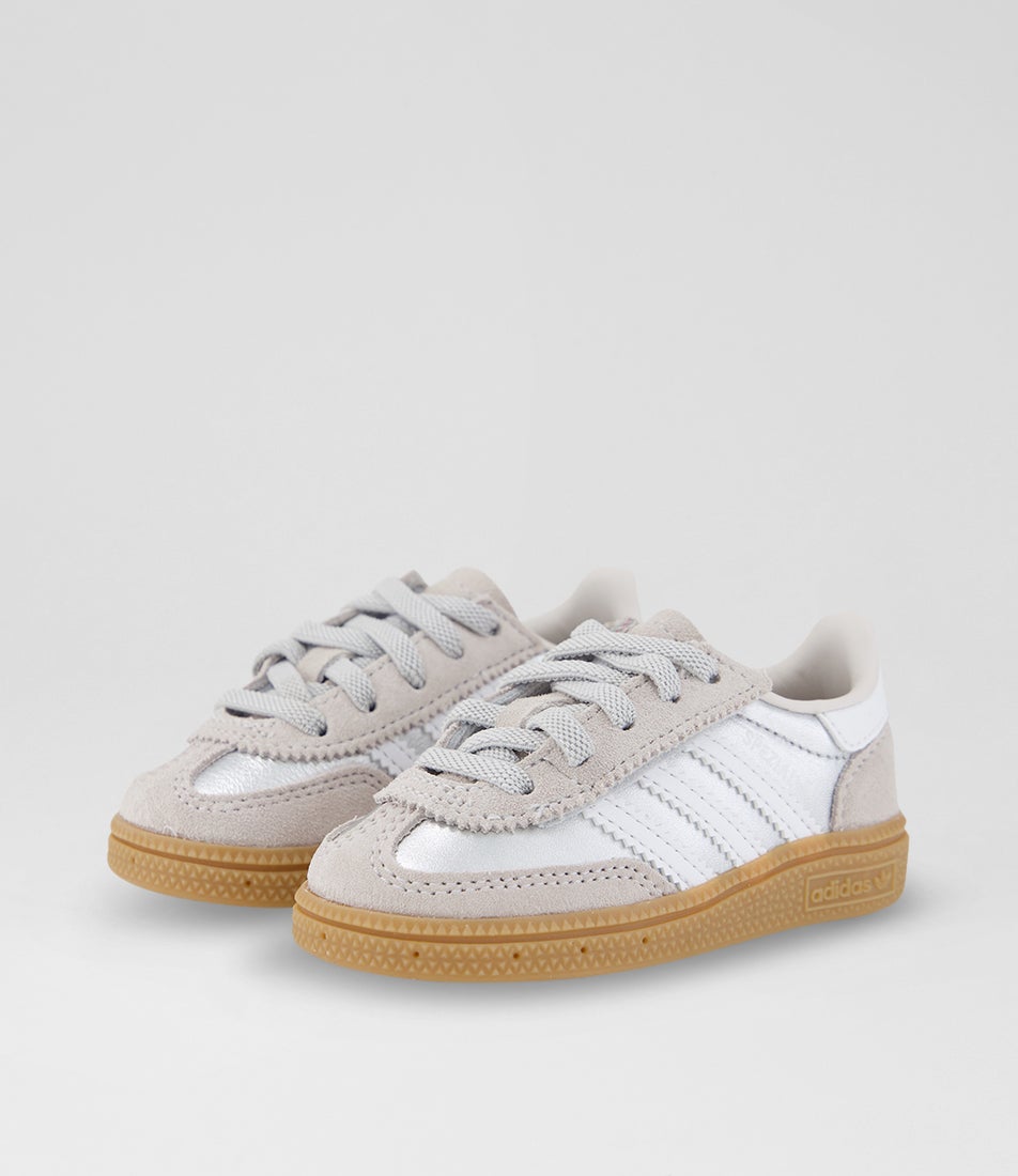 Handball Spezial Toddler Silver White Suede Sneakers
