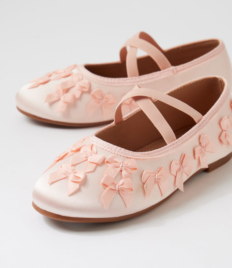 Amelie Toddler Pale Pink Satin Ballet Flats