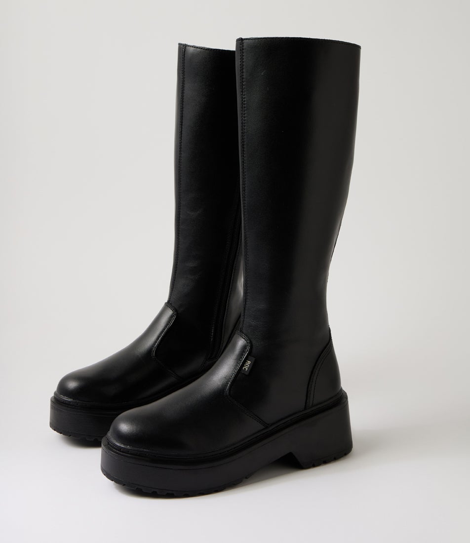 Troupe Black Leather Knee High Boots Troupe Black Leather Knee High Boots