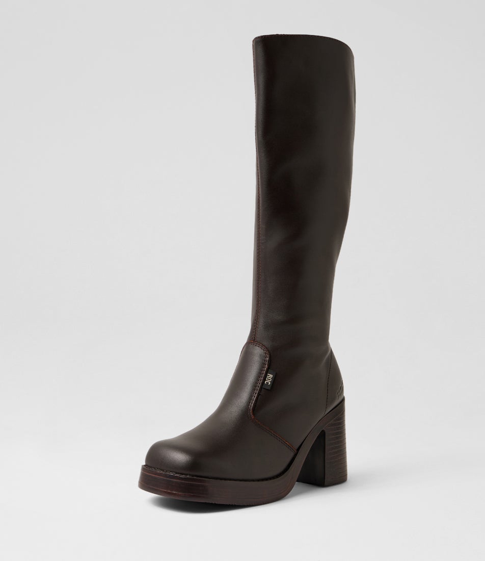 Idaho Brown Leather Knee High Boots Idaho Brown Leather Knee High Boots