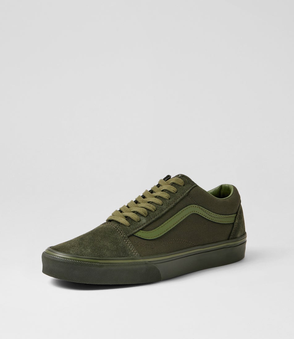 Old Skool M Tonal Obsidian Fern Green Canvas Sneakers