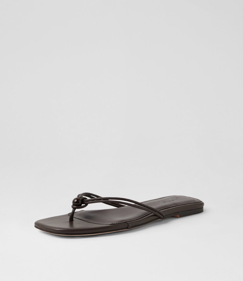 Rianni Dark Brown Leather Thongs