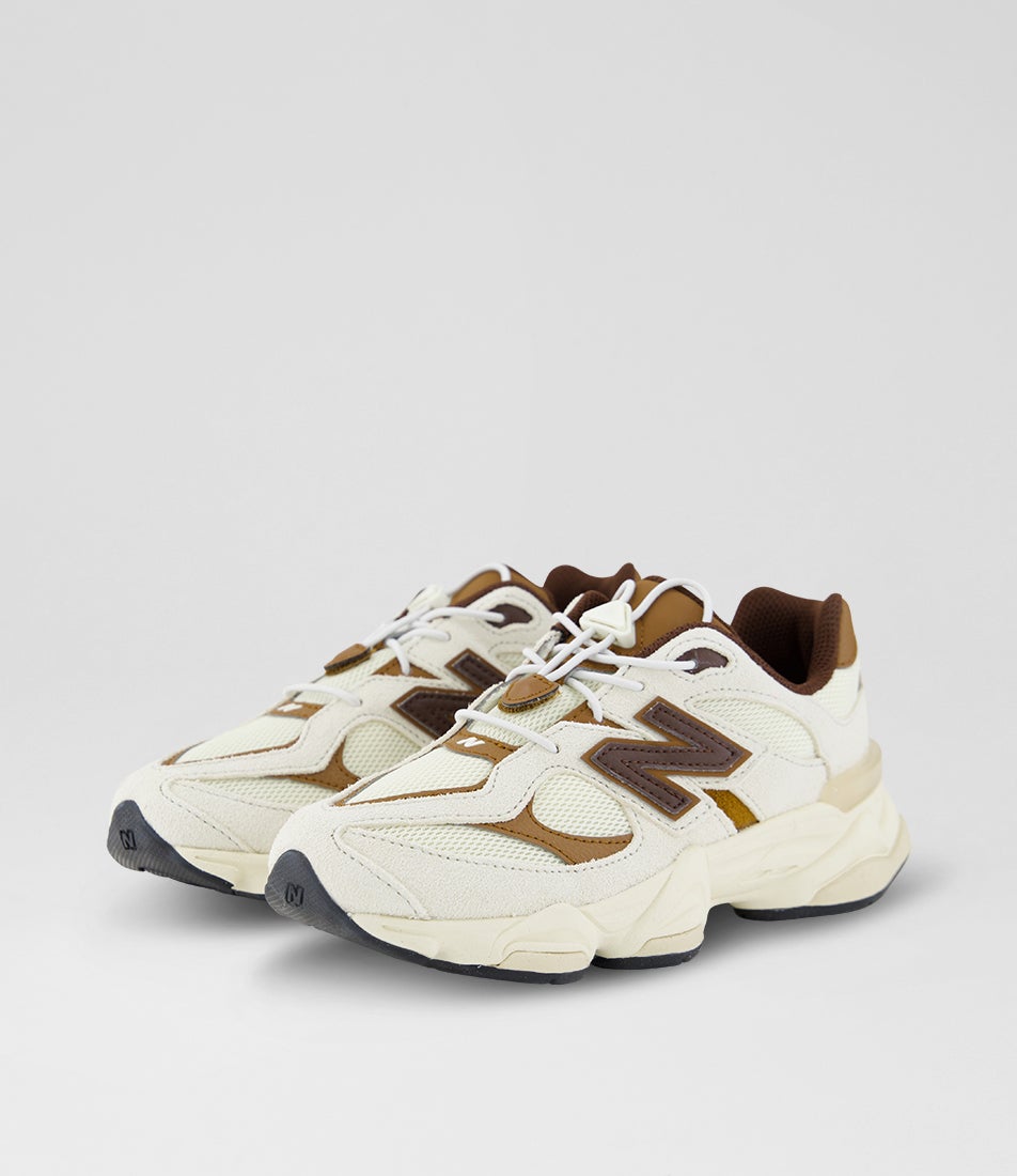 9060 Junior Breakfast Tea Angora Suede Sneakers