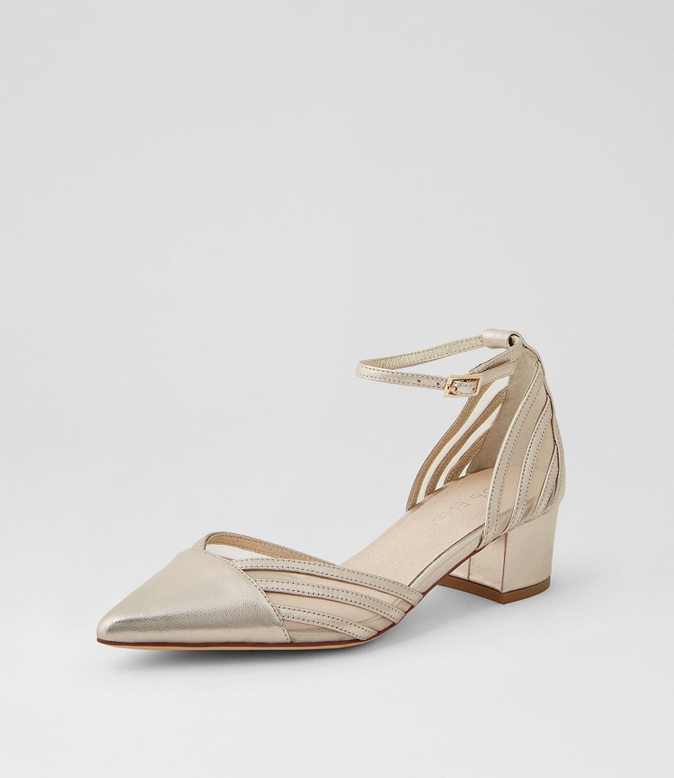 Ashea Platino Leather Mesh Heels
