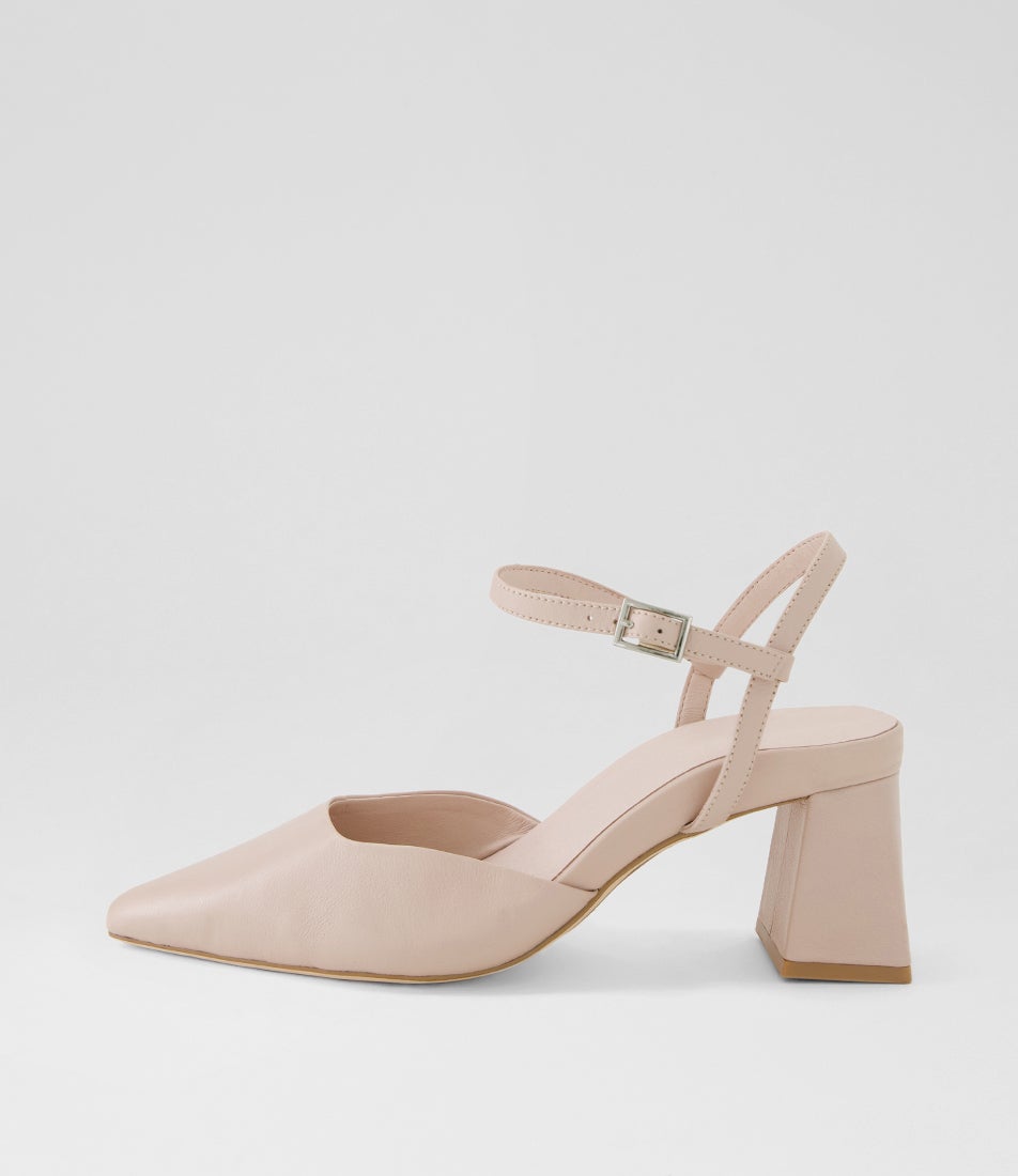 Wellas Nude Leather Heels