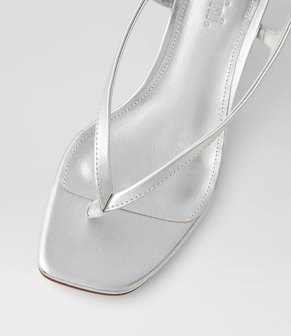 Holi Silver Leather Sandals