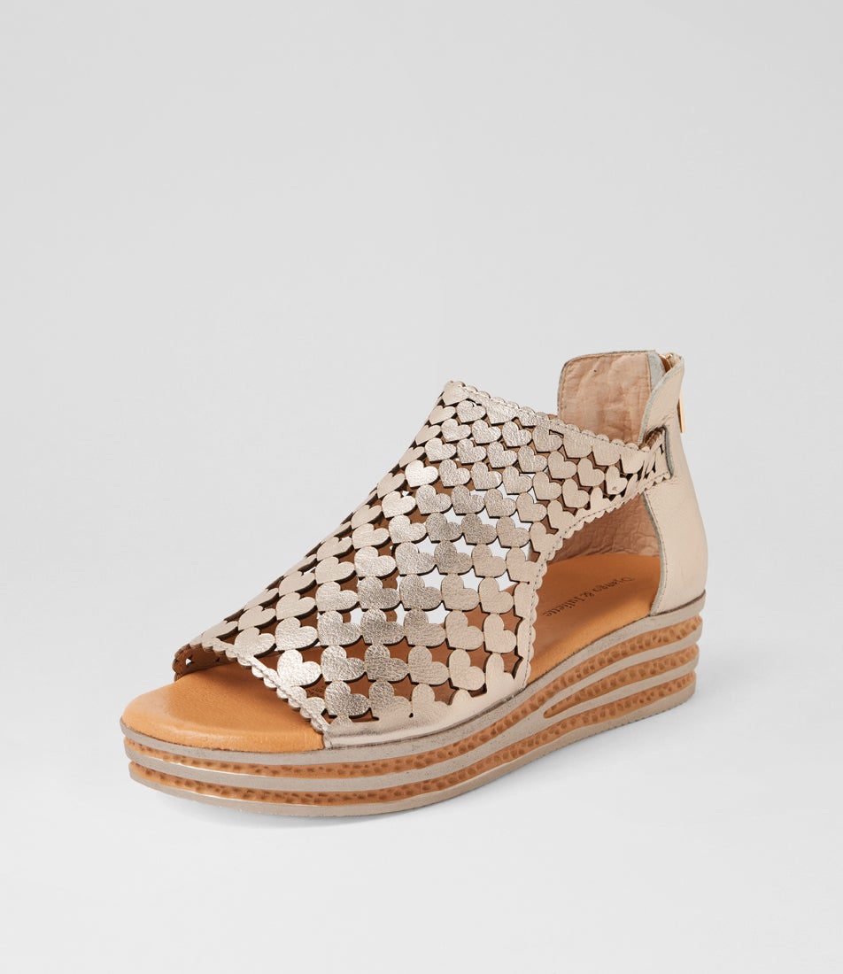 Channa Platino Leather Sandals