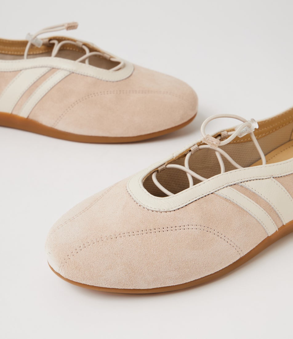 Hollie Off White Suede Ballet Sneakers