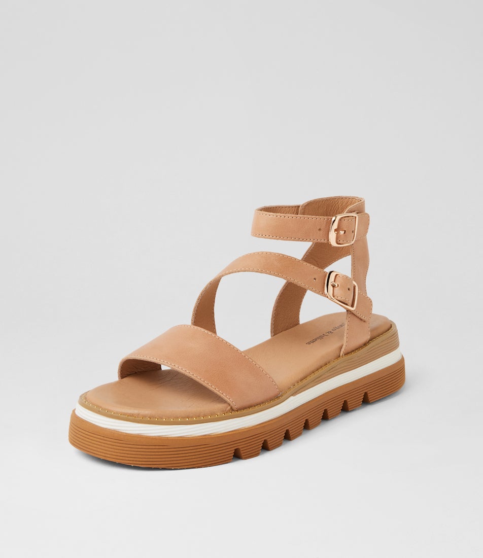 Selima Cappuccino Leather Sandals