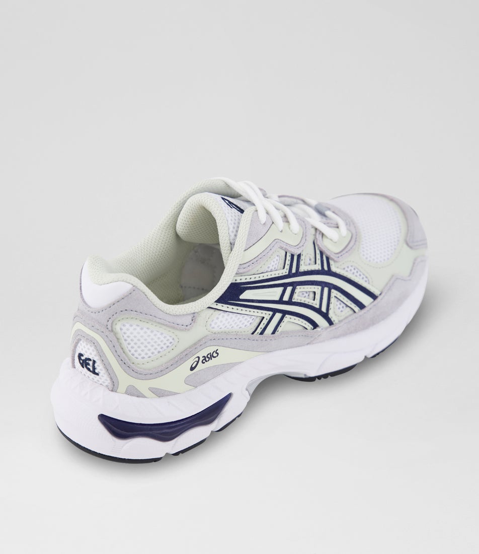 Gel Nyc Youth White Lake Grey Suede Sneakers