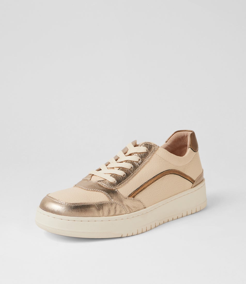 Hoppa Xw Champagne Vanilla Leather Sneakers