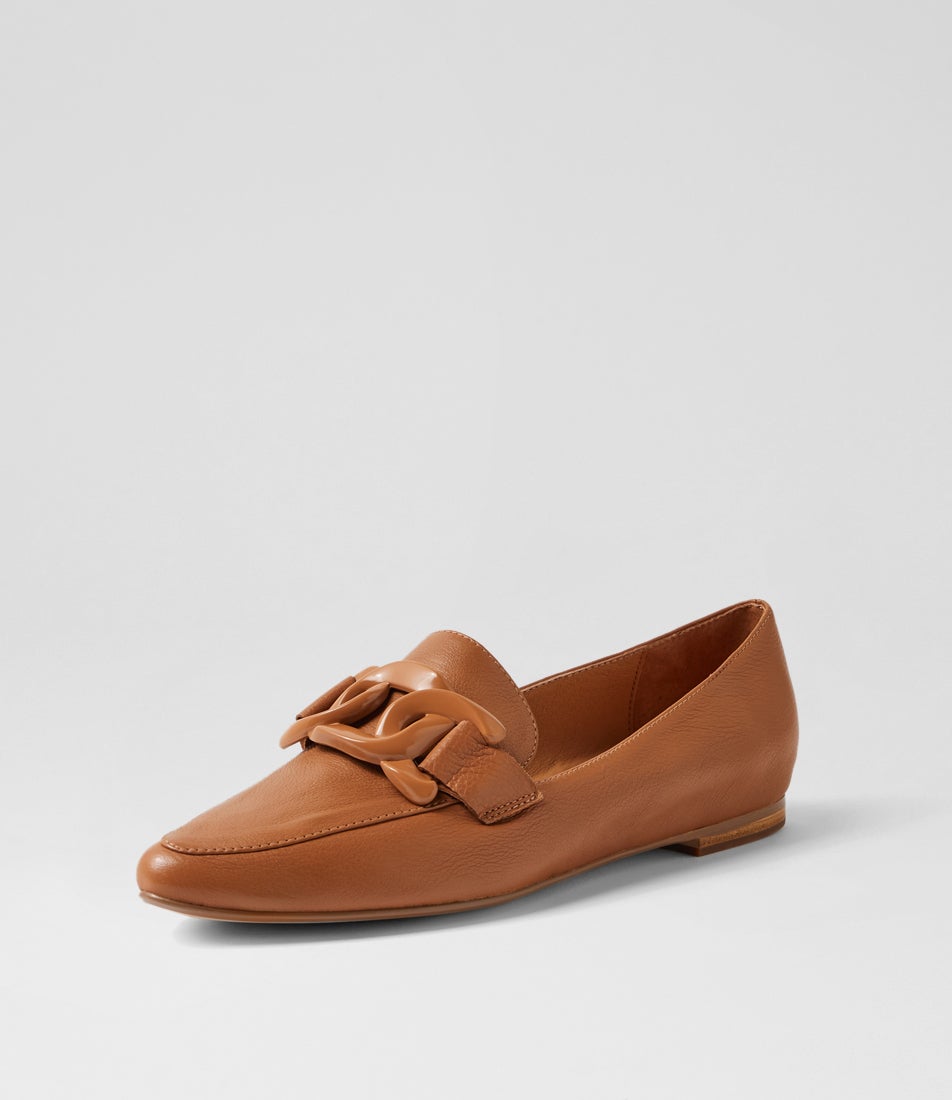 Socoros Dark Tan Leather Loafers
