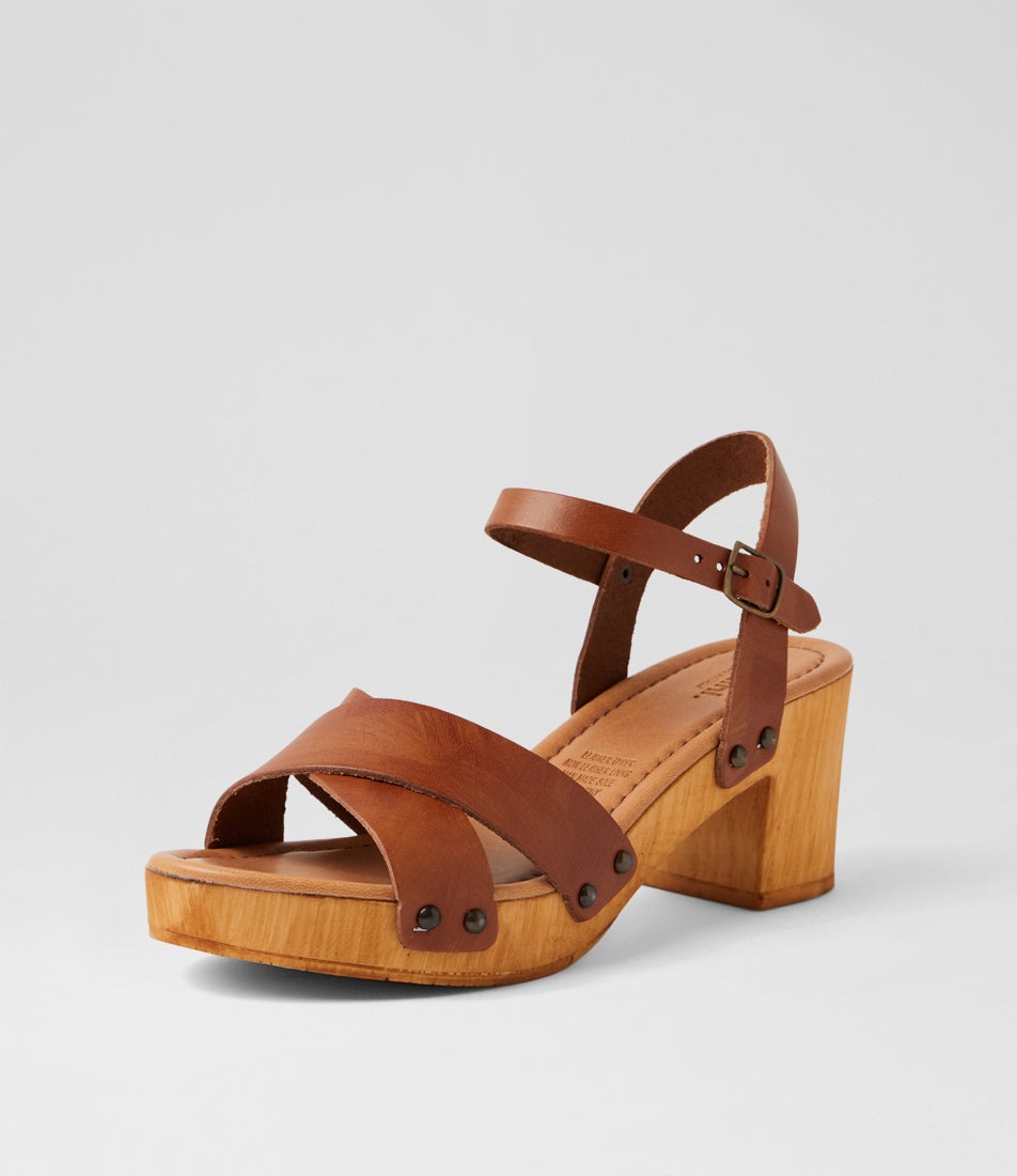 Byron Tan Leather Clogs