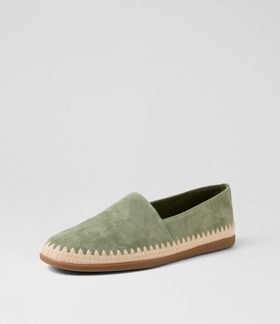 Reyba Khaki Natural Suede Espadrilles Reyba Khaki Natural Suede Espadrilles