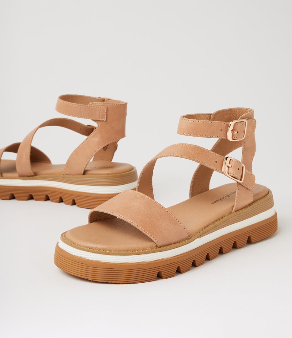 Selima Cappuccino Leather Sandals
