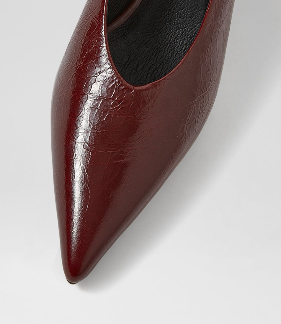 Dais Bordeaux Leather Pump Heels